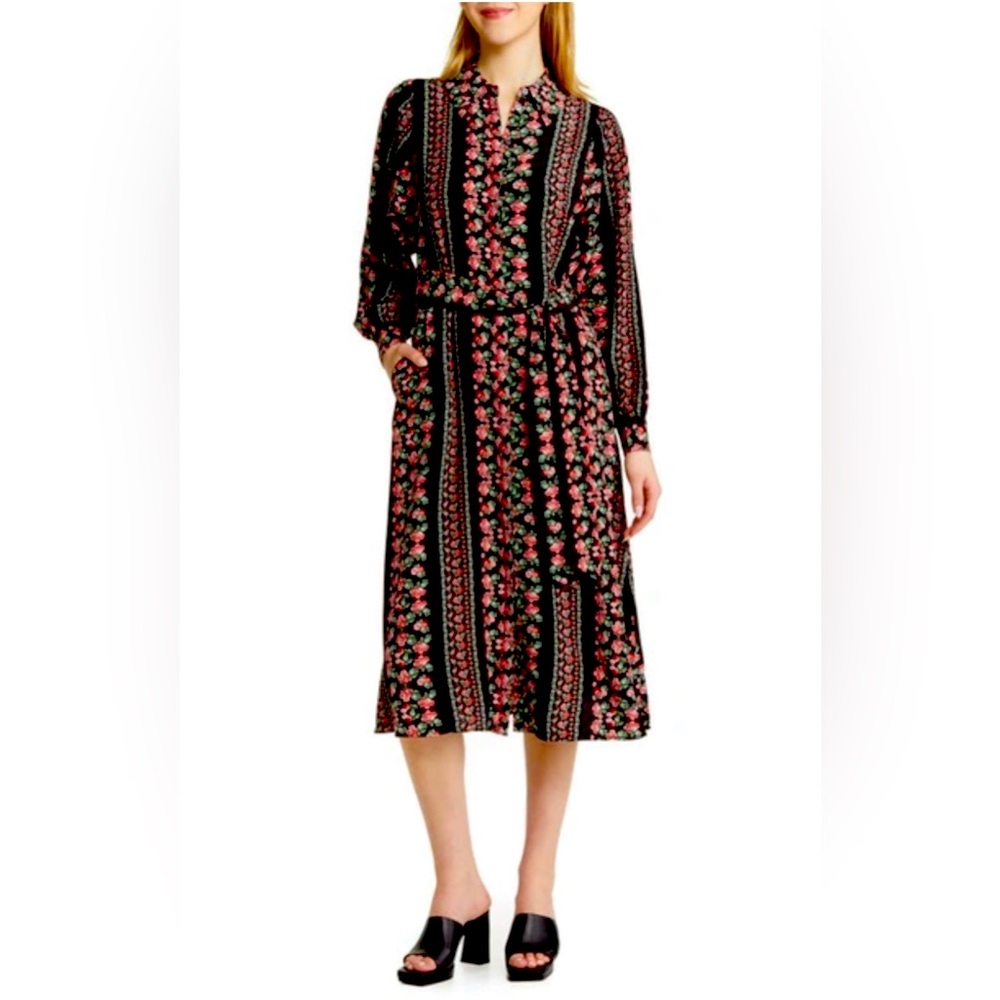 Boden Black and Pink Long Sleeve Sundress - Picture 1 of 6